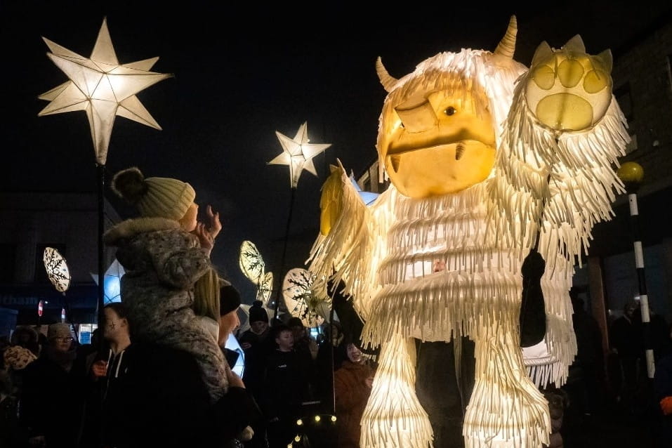 Handmade Productions - Yeti in a nighttime parade